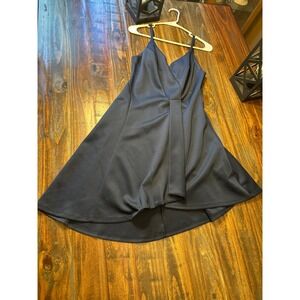 Love Nickie Lew‎ Navy Blue Dress Sleeveless V Neck High Low Cocktail Medium